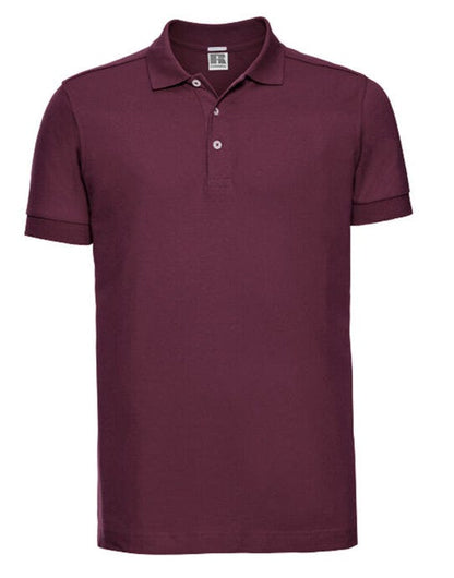 Russell Athletic Russell Mens Fitted Stretch Polo - Burgundy