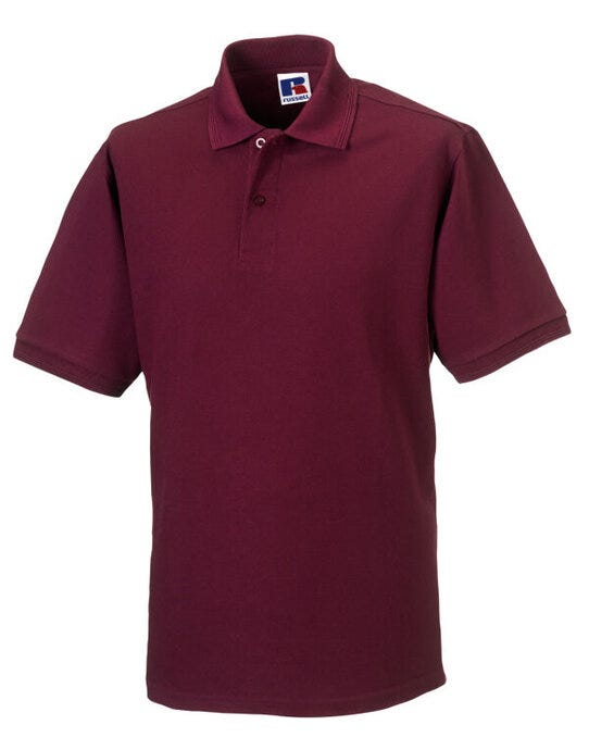 Russell Athletic Russell Hardwearing Polycotton Polo - Burgundy