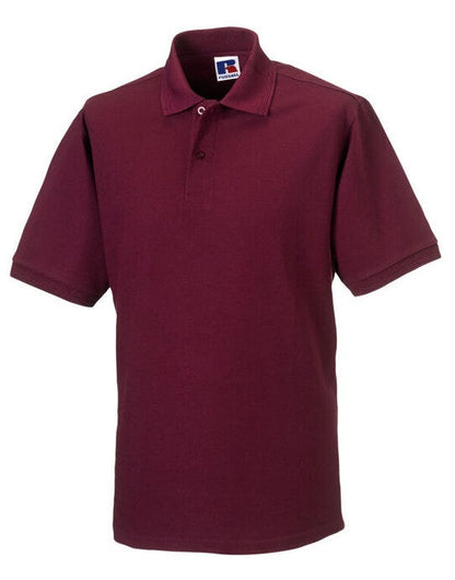 Russell Athletic Russell Hardwearing Polycotton Polo - Burgundy