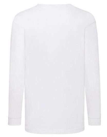 Fruit Of The Loom FOTL Kids Valueweight Long Sleeve T - White
