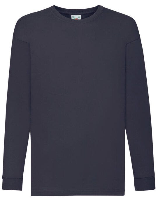 Fruit Of The Loom FOTL Kids Valueweight Long Sleeve T - Deep Navy