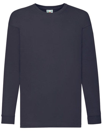 Fruit Of The Loom FOTL Kids Valueweight Long Sleeve T - Deep Navy