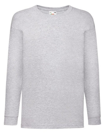 Fruit Of The Loom FOTL Kids Valueweight Long Sleeve T - Heather Grey