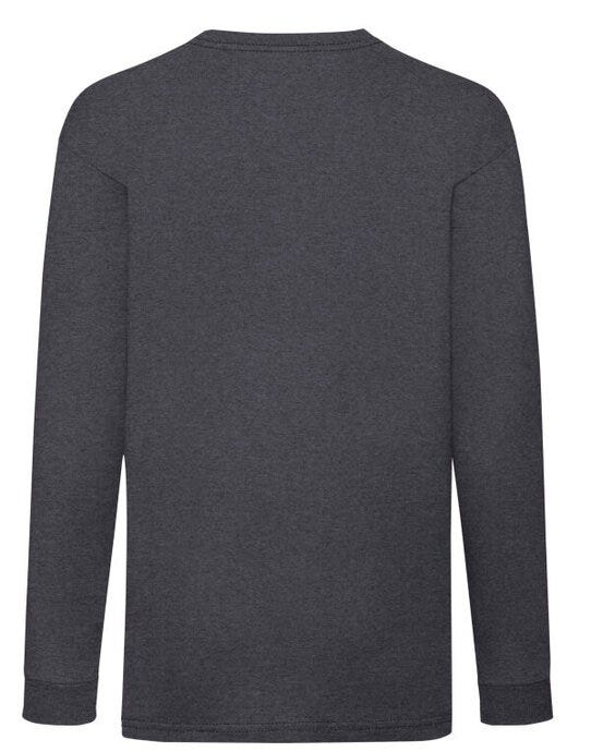 Fruit Of The Loom FOTL Kids Valueweight Long Sleeve T - Dark Heather