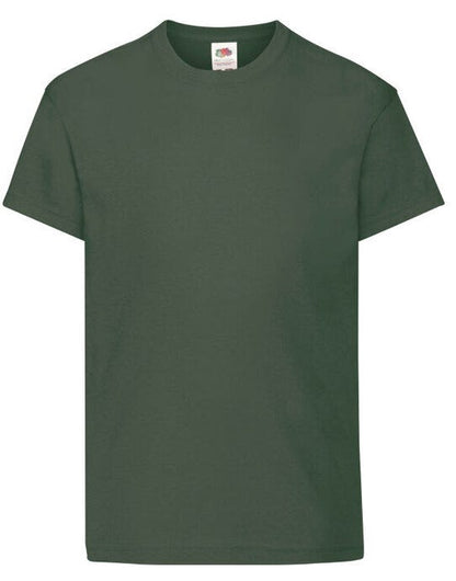 Fruit Of The Loom FOTL Kids Original T - Bottle Green