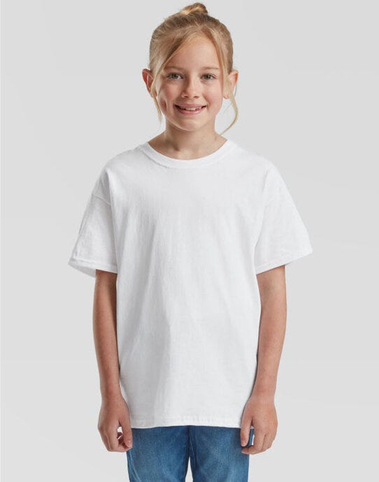 Fruit Of The Loom FOTL Kids Valueweight T - White