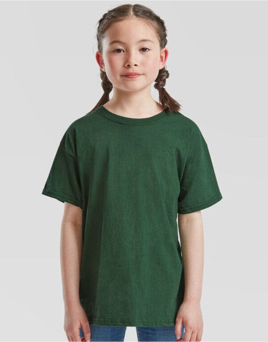 Fruit Of The Loom FOTL Kids Valueweight T - Bottle Green