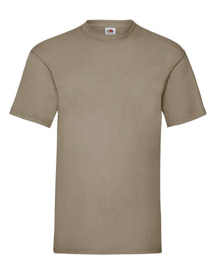 Fruit Of The Loom FOTL Mens Valueweight T - Khaki