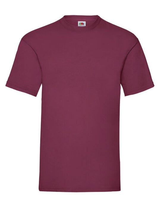 Fruit Of The Loom FOTL Mens Valueweight T - Burgundy