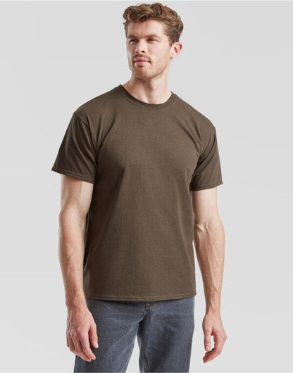 Fruit Of The Loom FOTL Mens Valueweight T - Chocolate
