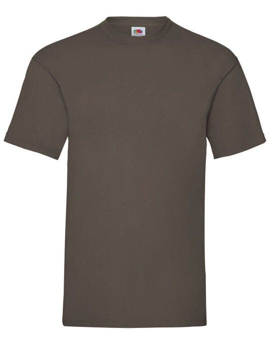 Fruit Of The Loom FOTL Mens Valueweight T - Chocolate