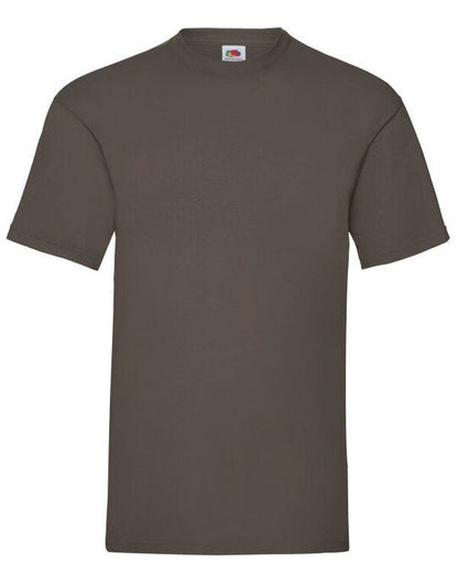 Fruit Of The Loom FOTL Mens Valueweight T - Chocolate