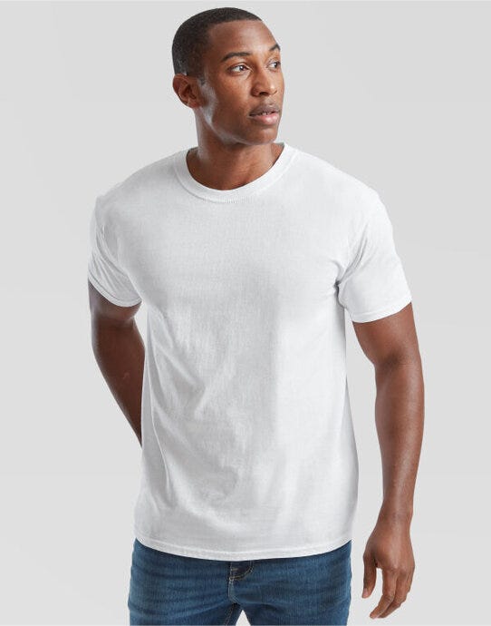 Fruit Of The Loom FOTL Mens Valueweight T - White
