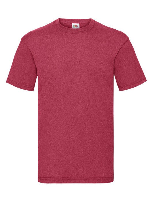 Fruit Of The Loom FOTL Mens Valueweight T - Vintage Heather Red