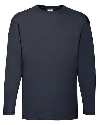 Fruit Of The Loom FOTL Mens Valueweight Long Sleeve T - Deep Navy