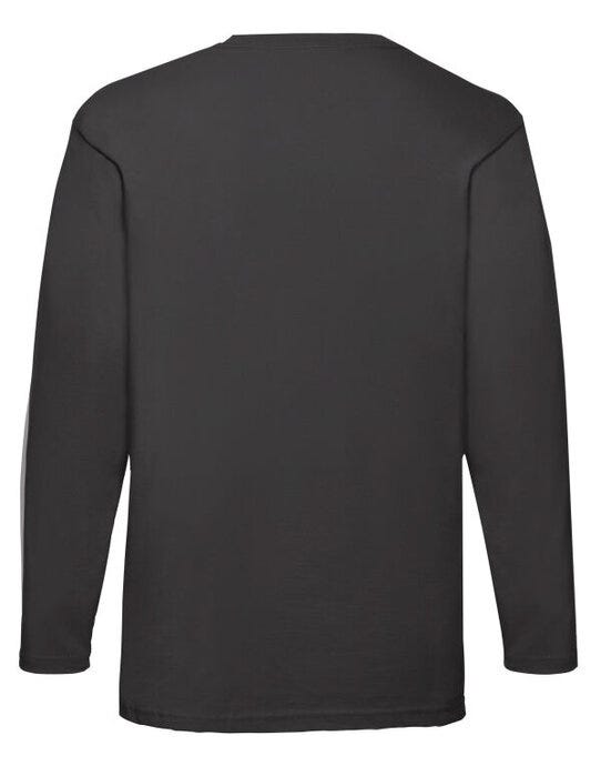 Fruit Of The Loom FOTL Mens Valueweight Long Sleeve T - Black