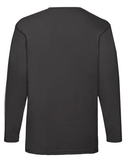 Fruit Of The Loom FOTL Mens Valueweight Long Sleeve T - Black