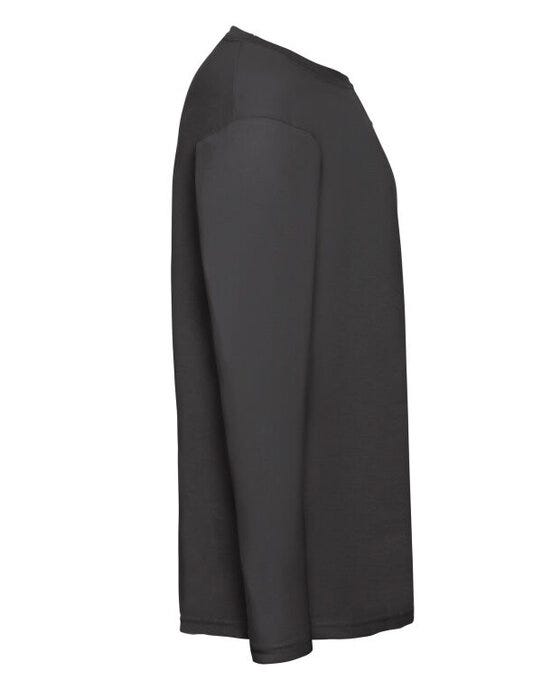 Fruit Of The Loom FOTL Mens Valueweight Long Sleeve T - Black