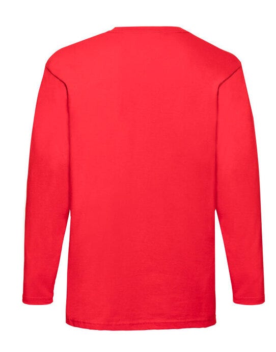 Fruit Of The Loom FOTL Mens Valueweight Long Sleeve T - Red