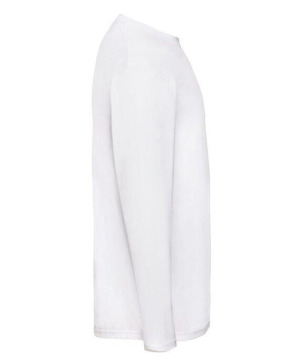 Fruit Of The Loom FOTL Mens Valueweight Long Sleeve T - White