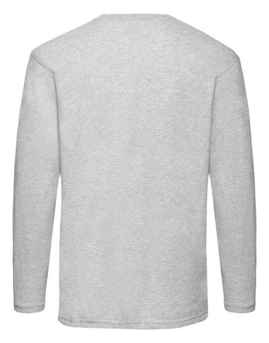 Fruit Of The Loom FOTL Mens Valueweight Long Sleeve T - Heather Grey