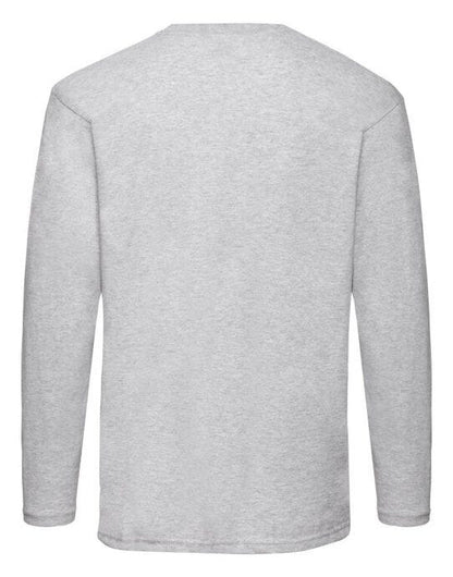 Fruit Of The Loom FOTL Mens Valueweight Long Sleeve T - Heather Grey