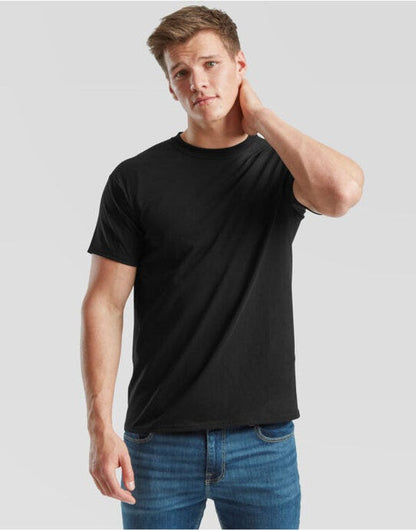 Fruit Of The Loom FOTL Mens Super Premium T - Black