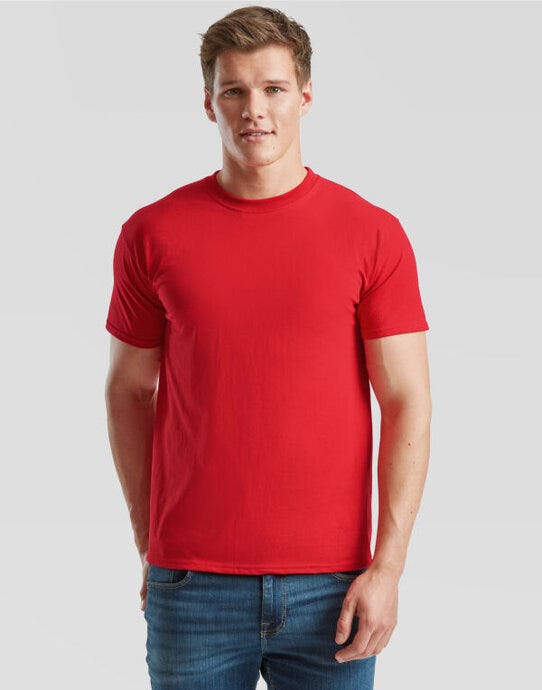 Fruit Of The Loom FOTL Mens Super Premium T - Red
