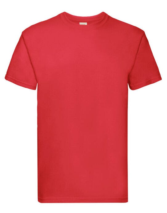 Fruit Of The Loom FOTL Mens Super Premium T - Red