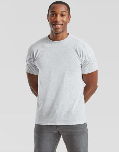 Fruit Of The Loom FOTL Mens Super Premium T - Heather Grey
