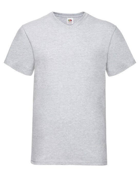 Fruit Of The Loom FOTL Mens Valueweight V-Neck T - Heather Grey