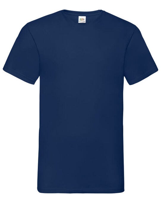 Fruit Of The Loom FOTL Mens Valueweight V-Neck T - Navy Blue
