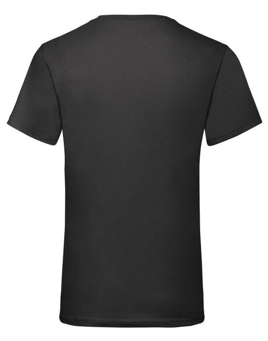 Fruit Of The Loom FOTL Mens Valueweight V-Neck T - Black