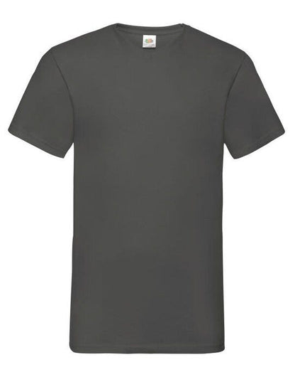 Fruit Of The Loom FOTL Mens Valueweight V-Neck T - Light Graphite