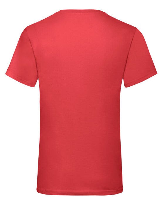 Fruit Of The Loom FOTL Mens Valueweight V-Neck T - Red
