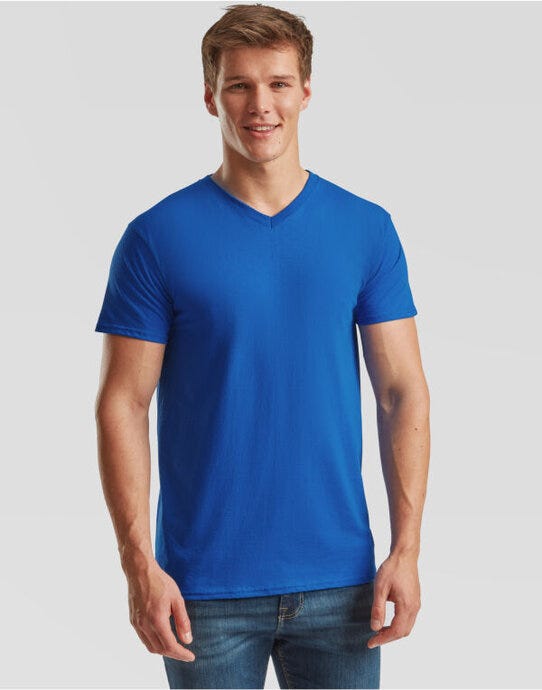 Fruit Of The Loom FOTL Mens Valueweight V-Neck T - Royal