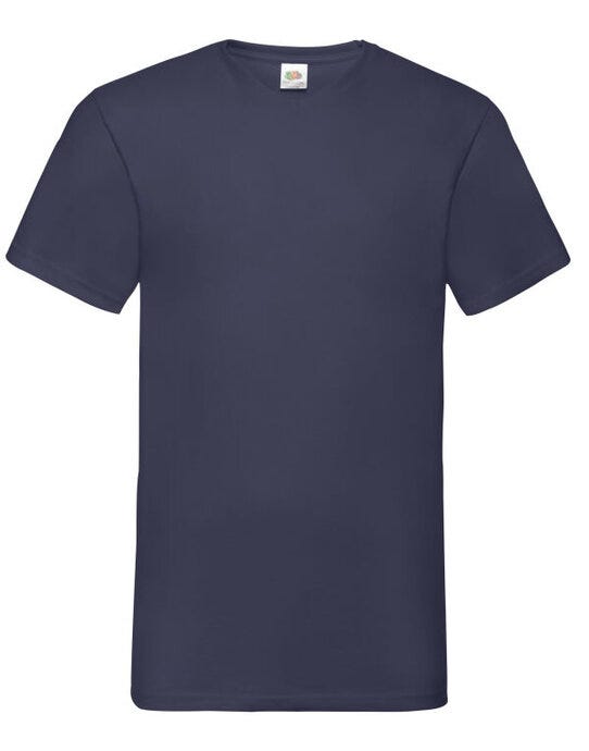 Fruit Of The Loom FOTL Mens Valueweight V-Neck T - Deep Navy