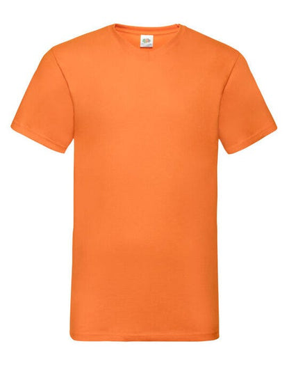Fruit Of The Loom FOTL Mens Valueweight V-Neck T - Orange