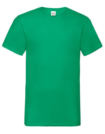 Fruit Of The Loom FOTL Mens Valueweight V-Neck T - Kelly Green