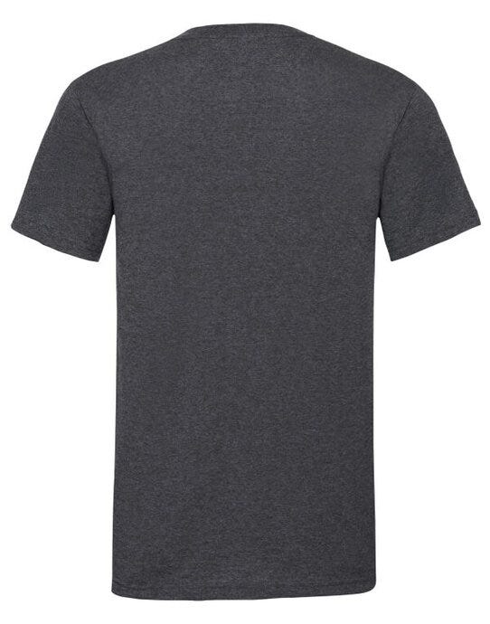 Fruit Of The Loom FOTL Mens Valueweight V-Neck T - Dark Heather