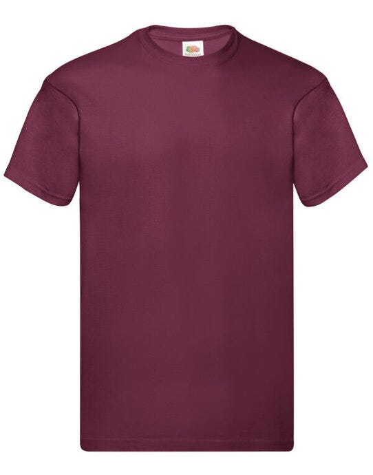 Fruit Of The Loom FOTL Mens Original T - Burgundy