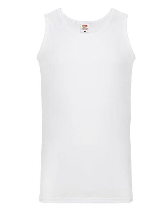 Fruit Of The Loom FOTL Mens Valueweight Athletic Vest - White