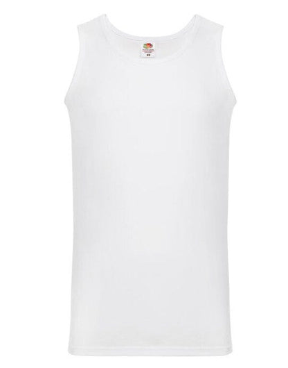 Fruit Of The Loom FOTL Mens Valueweight Athletic Vest - White