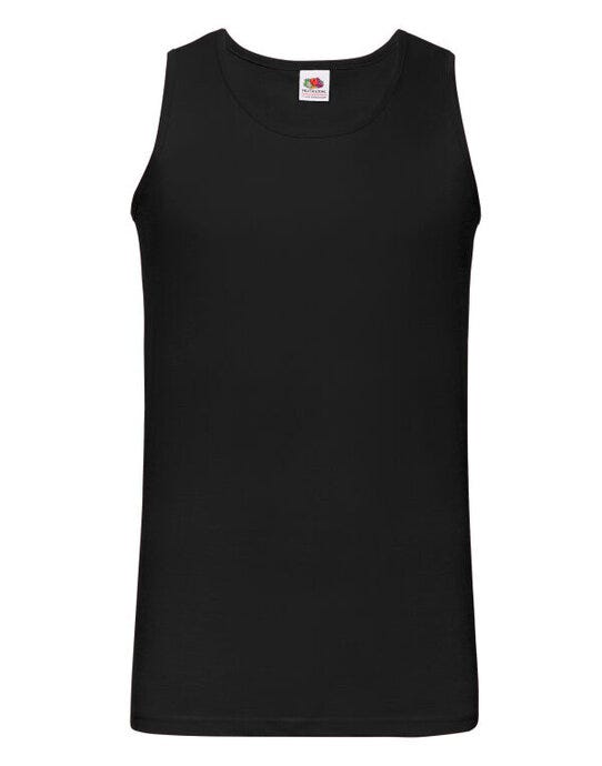 Fruit Of The Loom FOTL Mens Valueweight Athletic Vest - Black