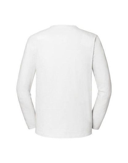 Fruit Of The Loom FOTL Mens Iconic 195 Premium LS T - White
