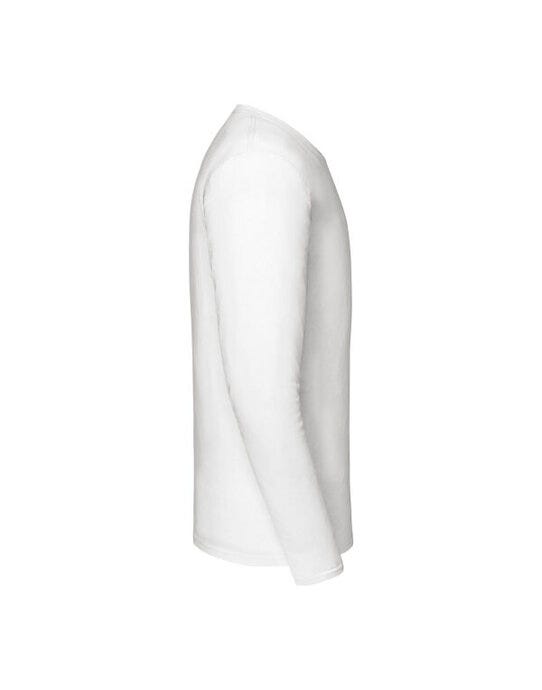 Fruit Of The Loom FOTL Mens Iconic 195 Premium LS T - White