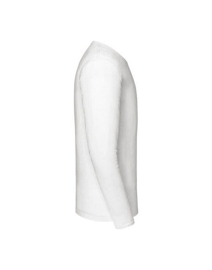 Fruit Of The Loom FOTL Mens Iconic 195 Premium LS T - White