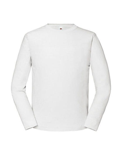 Fruit Of The Loom FOTL Mens Iconic 195 Premium LS T - White