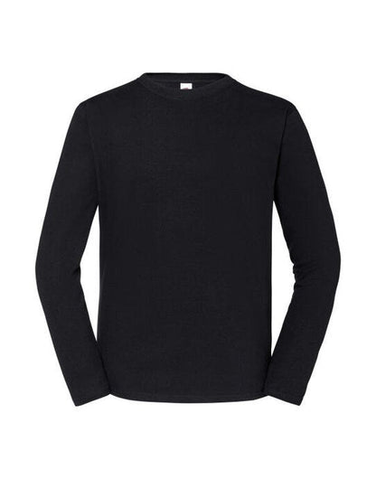 Fruit Of The Loom FOTL Mens Iconic 195 Premium LS T - Black