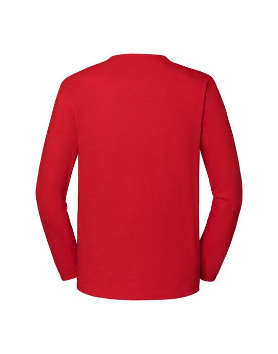 Fruit Of The Loom FOTL Mens Iconic 195 Premium LS T - Red